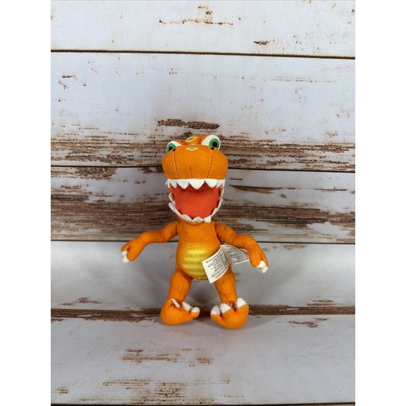 Learning Curve Other - Dinosaur Train Orange T‑Rex Plush Buddy Jim Henson PBS 2010 Learning Curve 8in